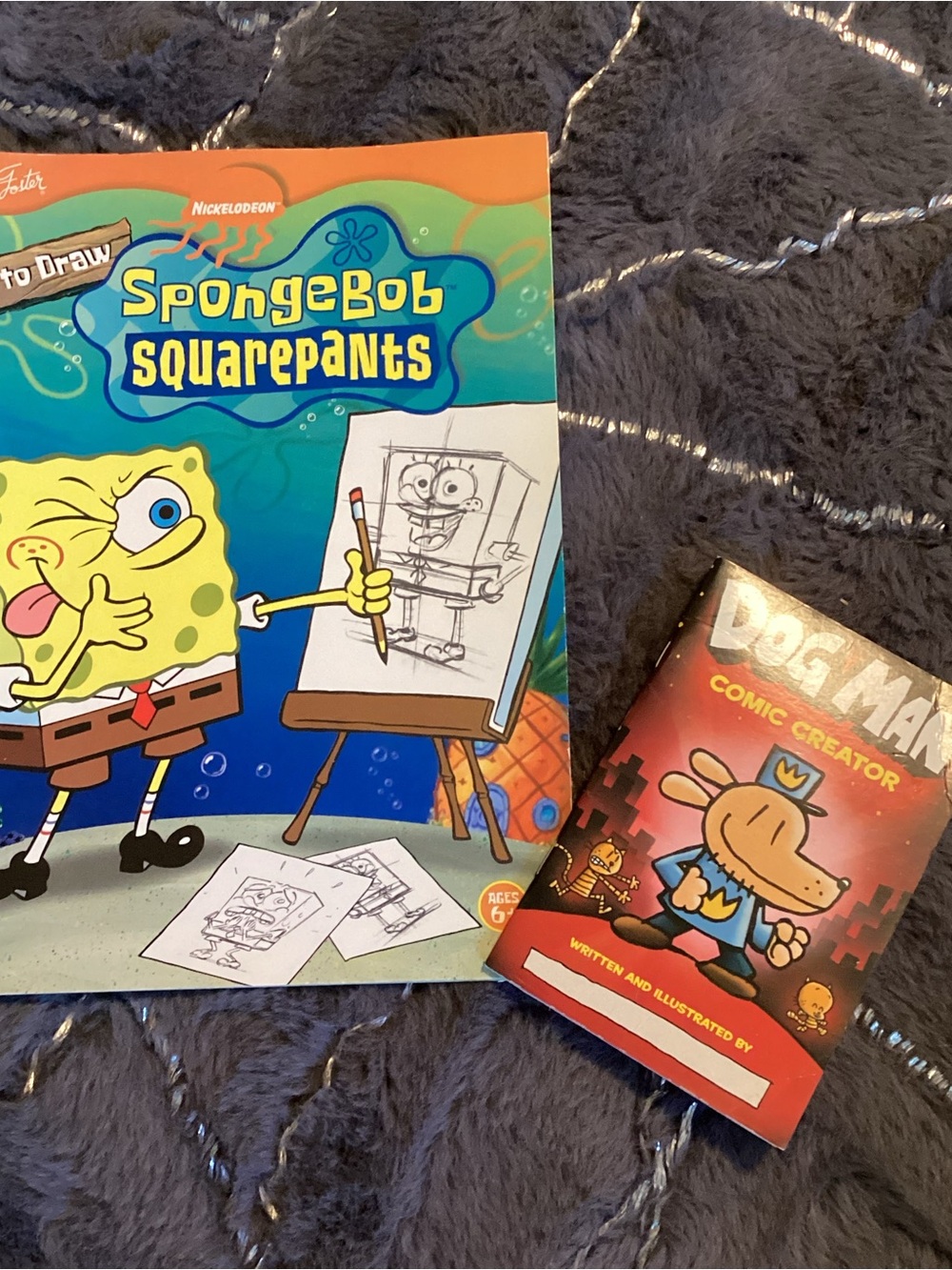 SpongeBob SquarePants/ Dog Man Drawing Book Pair